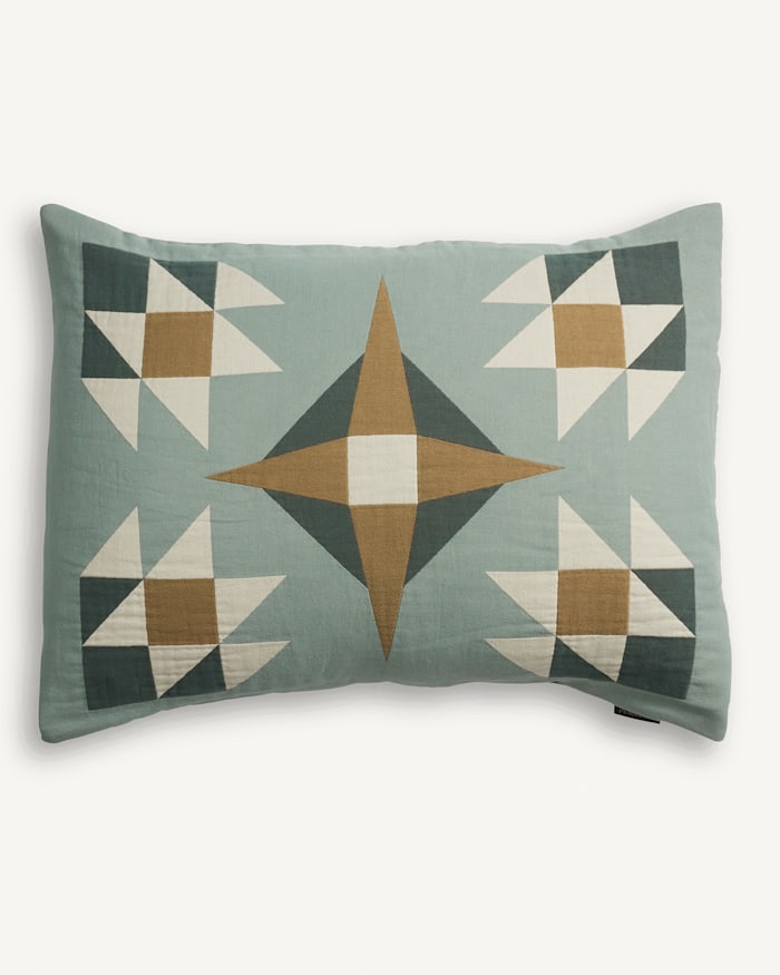 QUILTED STAR COTTON MATELASSE SHAM